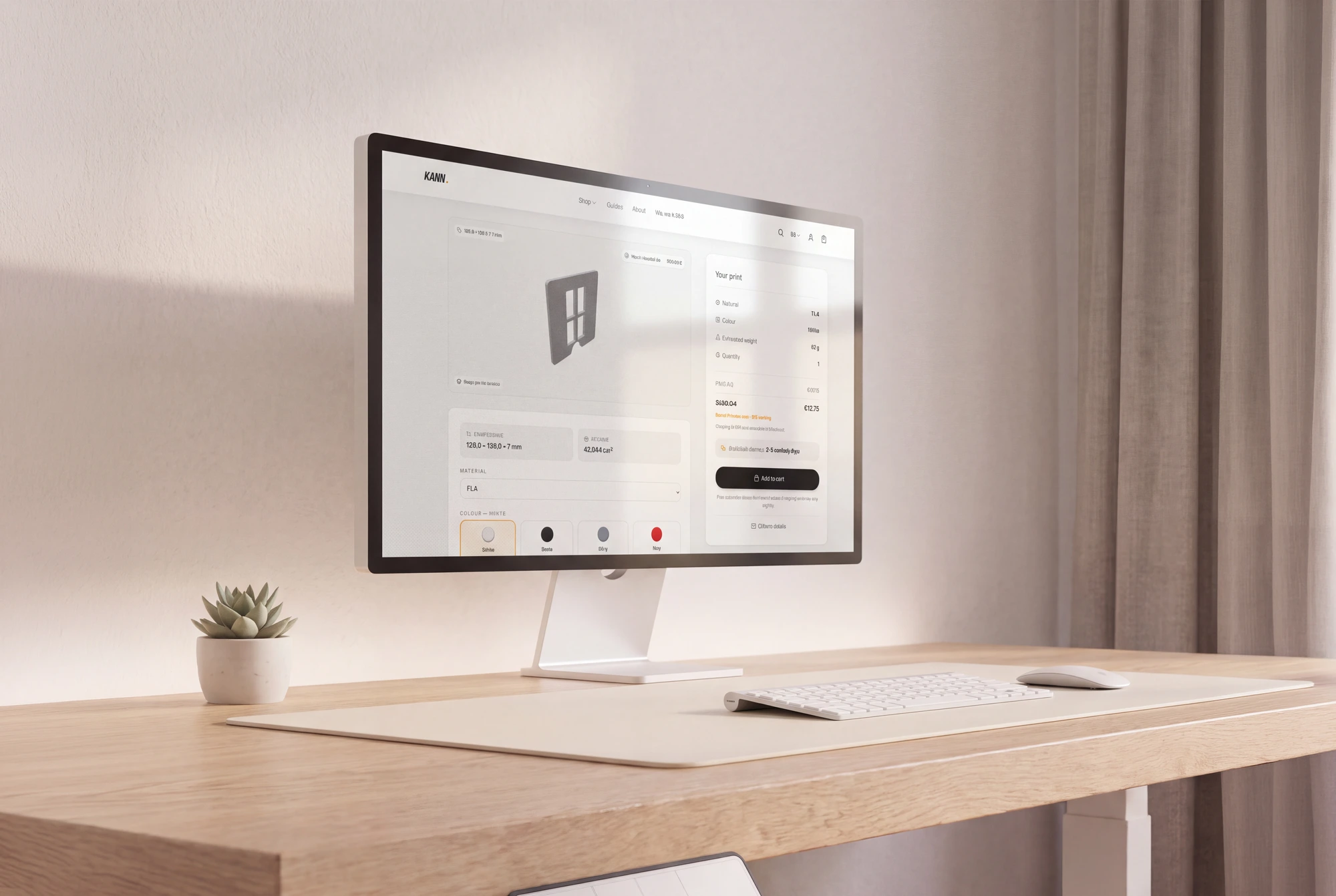 Kann 3D-print configurator op een bureau